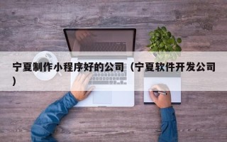 广饶宁夏制作小程序好的公司（宁夏软件开发公司）